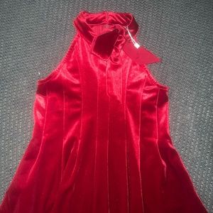 Christmas Red Velvet Dress for Little Girl